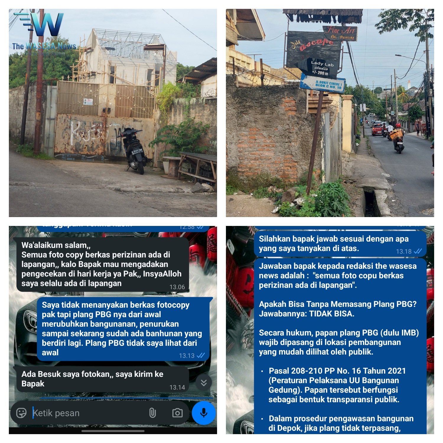 Proyek ilegal di bukit cinere, Dokumen rilis sehari sebelumnya-(thewasesanews-dok)