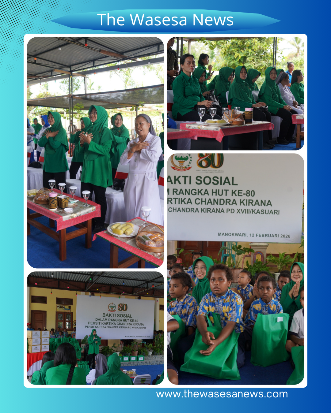 Persit KCK PD XVIII/Kasuari menggelar bakti sosial di Panti Asuhan Santa Maria Yayasan Amal Dharma Bakti