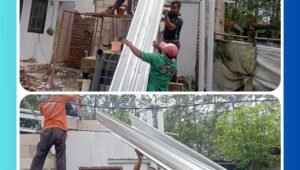 -  Satgas TMMD Ke-127 dan masyarakat Desa Wonosari bekerja gotong royong membangun MCK