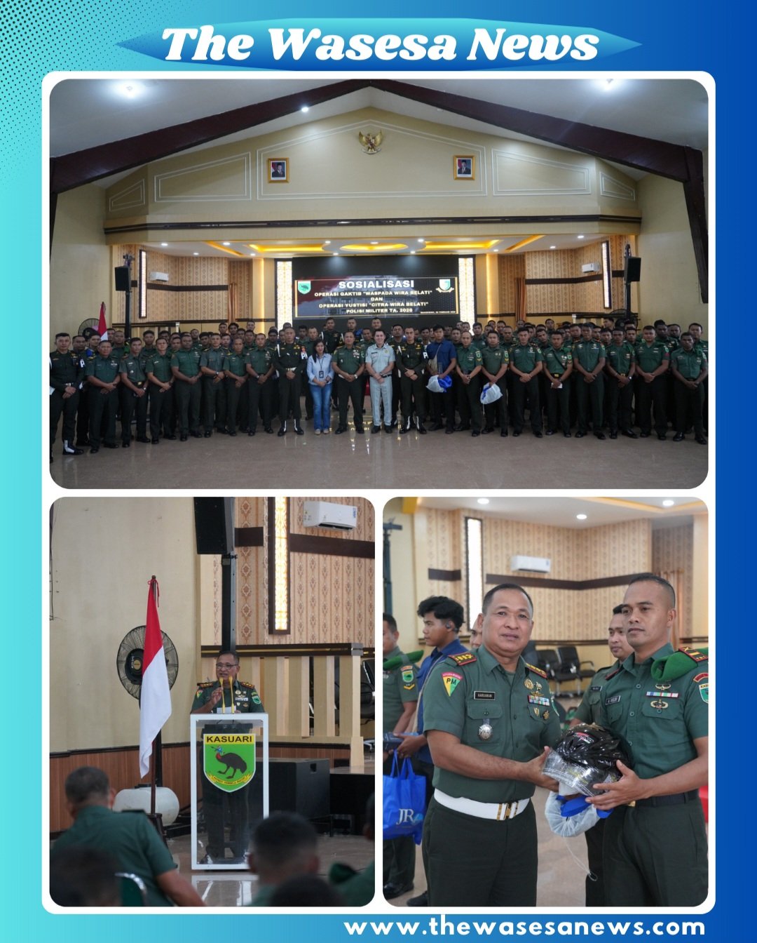 Peserta mengikuti sosialisasi Operasi Gaktib dan Yustisi Polisi Militer TA 2026 yang digelar Kodam XVIII/Kasuari di Manokwari, Papua Barat, 26 Februari 2026.