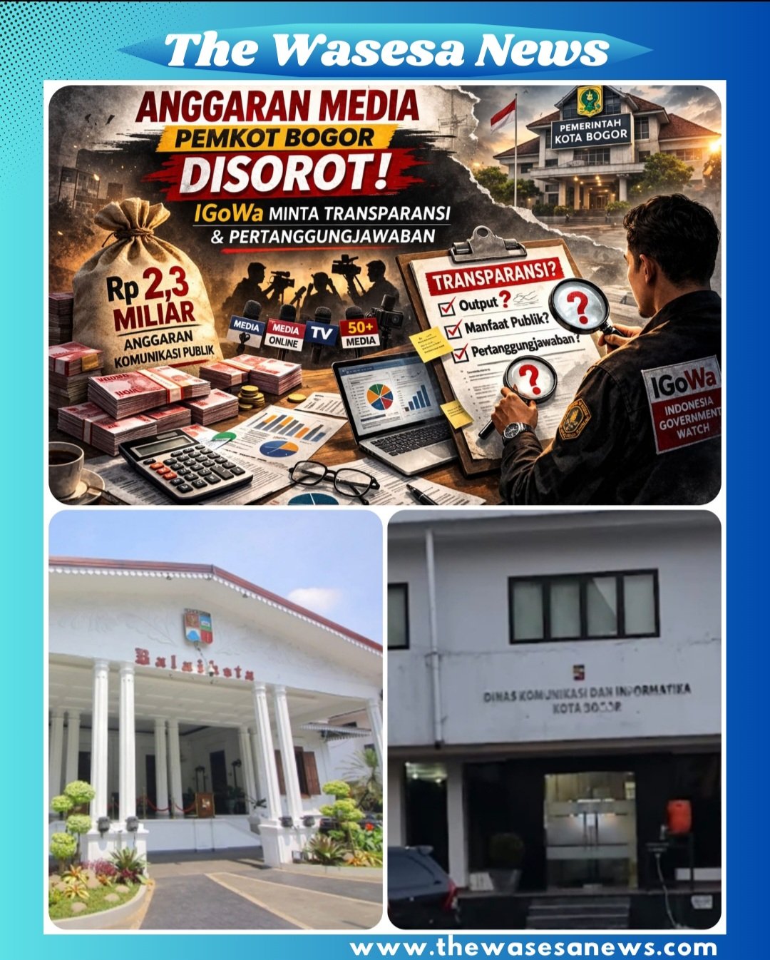 IGoWA kritik alokasi anggaran komunikasi publik Pemkot Bogor.