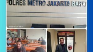 Lembaga Bantuan Hukum (LBH) Harimau Raya saat memberikan keterangan terkait penanganan perkara pencemaran nama baik oleh Polres Metro Jakarta Barat