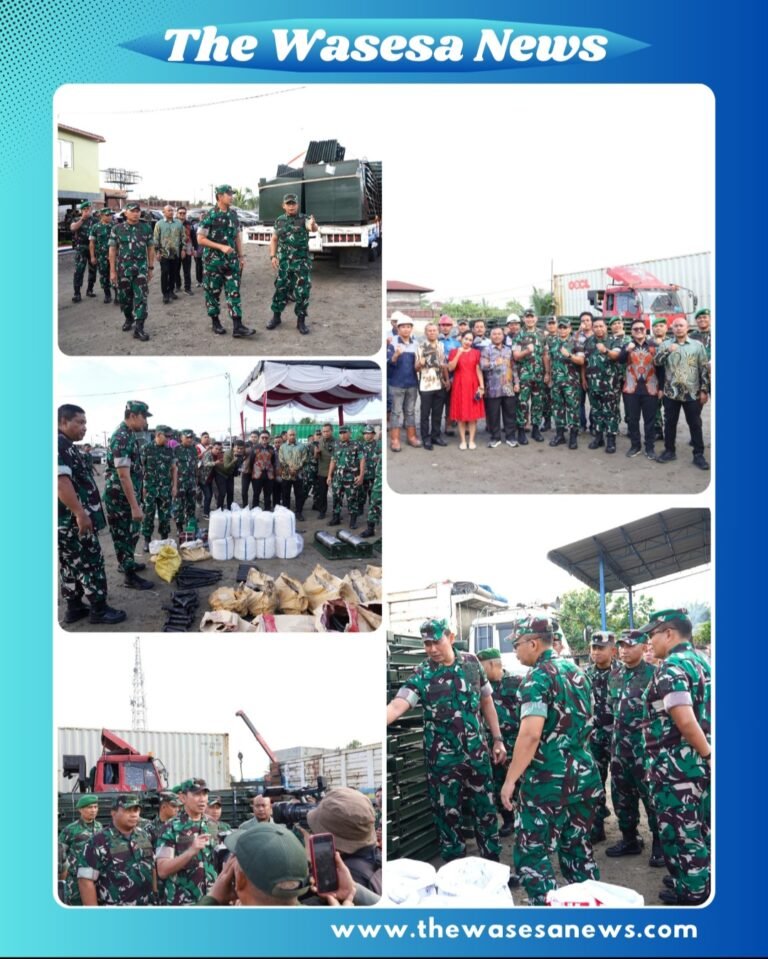 Mayjen TNI Hendy Antariksa, Pangdam I/BB, sedang meninjau proses pemindahan Jembatan Modular Type 3-1 di Titi Papan Medan