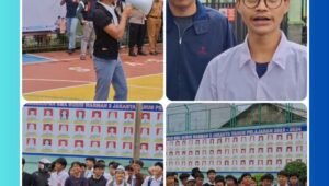 Siswa SMA Budhi Warman 2 Jakarta menggelar aksi protes di lapangan sekolah terkait dugaan kasus pelecehan. Terlihat orator siswa menggunakan pengeras suara di depan barisan siswa yang membentangkan spanduk tuntutan "Usut Tuntas" dan "Tangkap Predator". Beberapa aparat kepolisian dan pihak sekolah tampak memantau jalannya aksi di lokasi.
