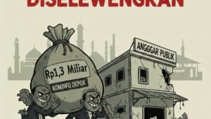 Leo Edwar, SH selaku pengurus LSM Bara Api saat mengungkap dugaan penyelewengan anggaran media Rp1,3 miliar di Dinas Kominfo Kota Depok dan meminta KPK melakukan pemeriksaan.