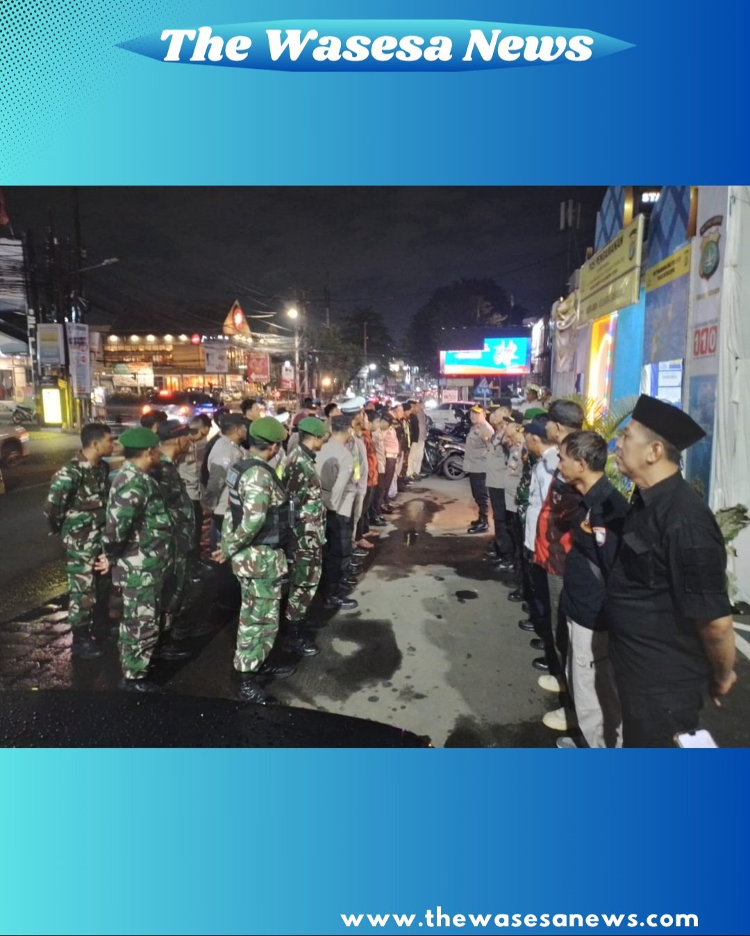 Apel Gabungan PAM Malam Takbiran Kodim 0508 Depok di Cinere. - thewasesanews.com