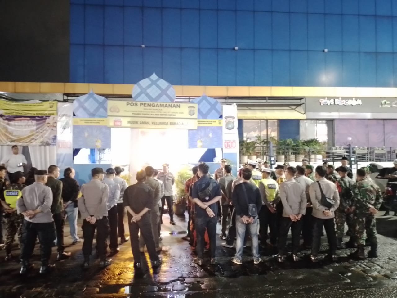 Sinergi Kodim 0508/Depok Gelar Apel Gabungan PAM Malam Takbiran di Limo dan Cinere. - thewasesanews.com