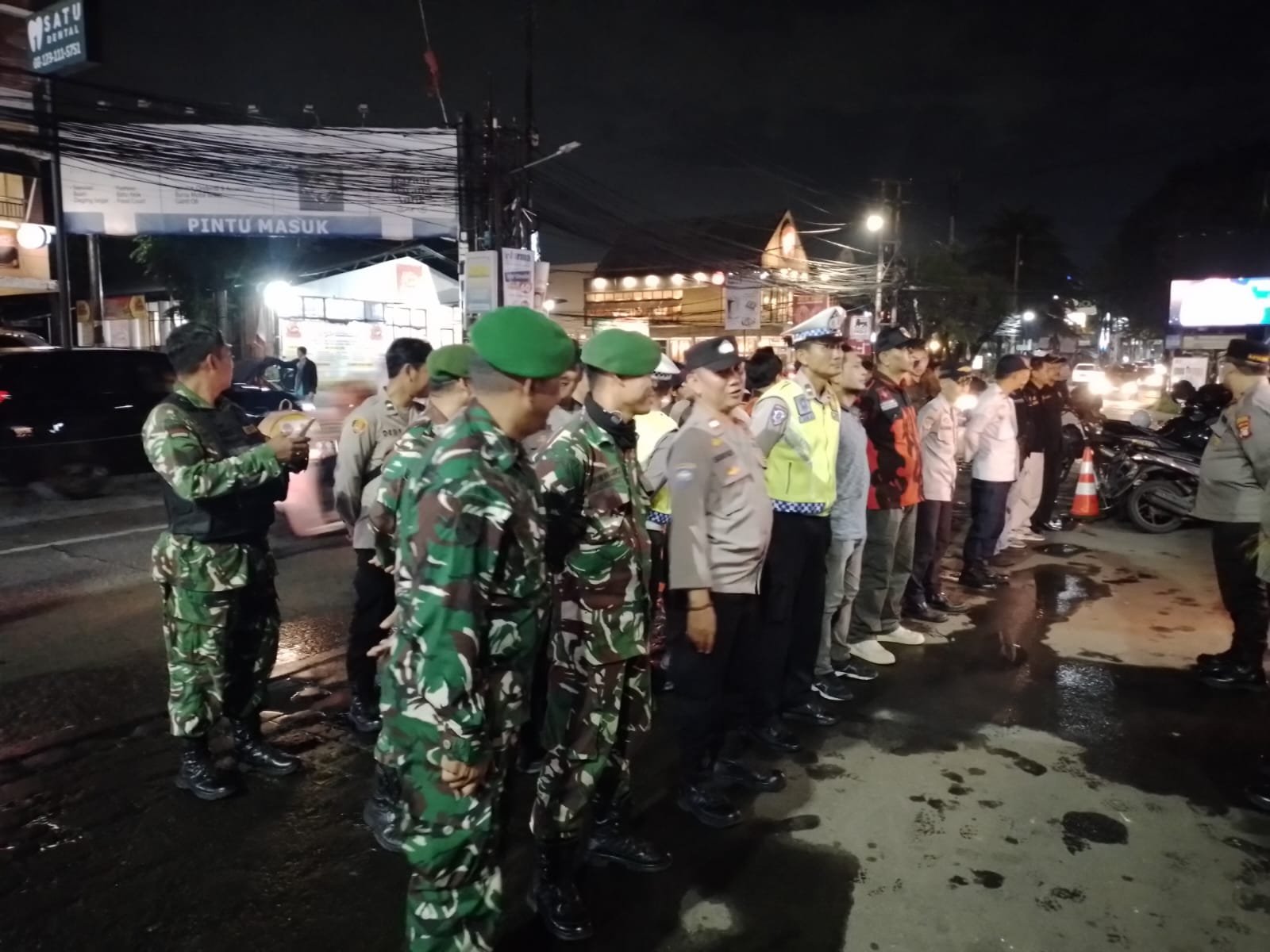 Sinergi Kodim 0508/Depok Gelar Apel Gabungan PAM Malam Takbiran di Limo dan Cinere. - thewasesanews.com