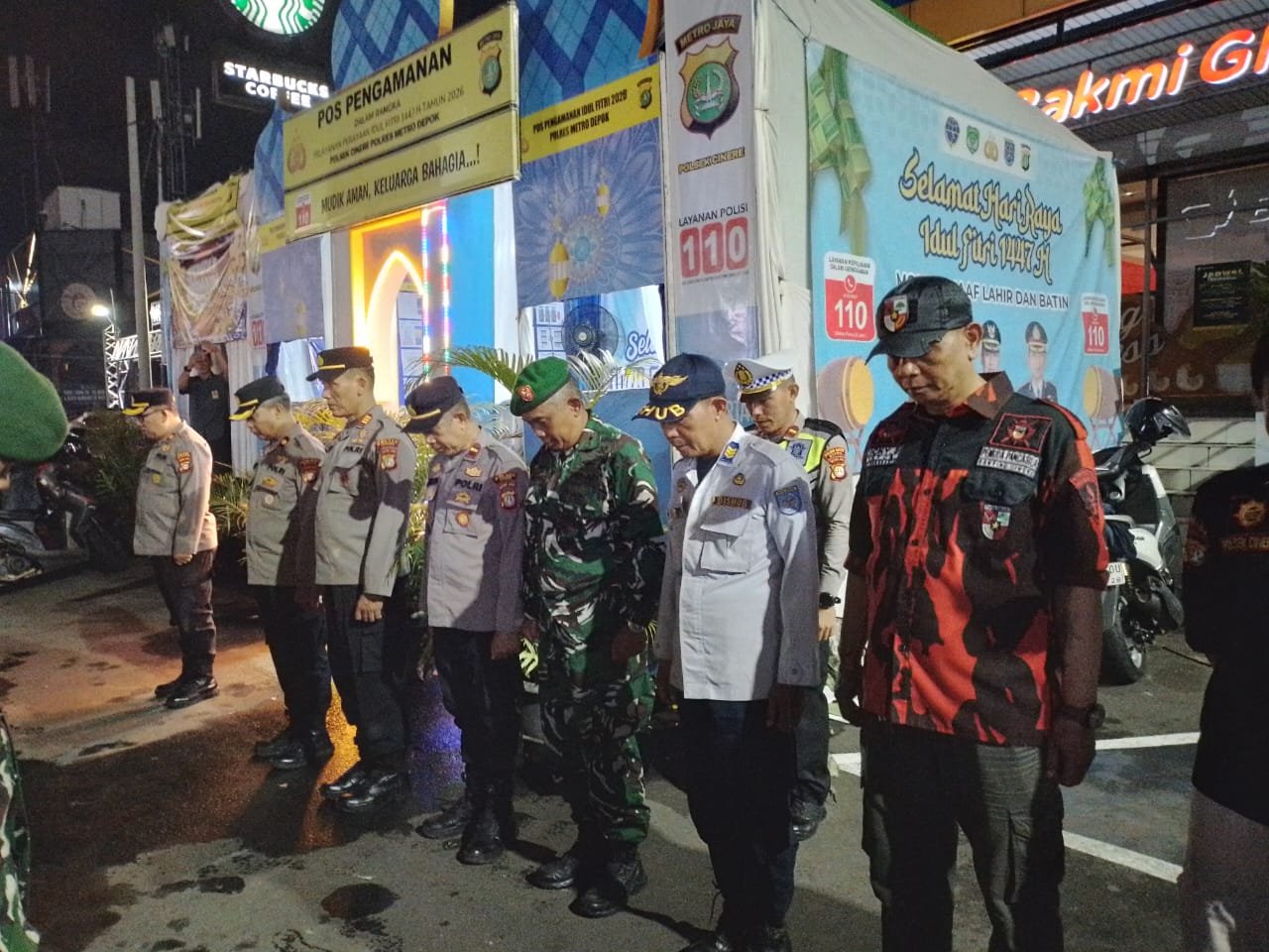 Apel Gabungan PAM Malam Takbiran Kodim 0508 Depok di Cinere. - thewasesanews.com