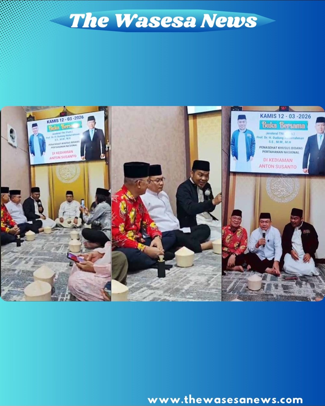 Jenderal TNI Purn Dudung Abdurachman dan Wilson Lalengke buka bersama - thewasesanews