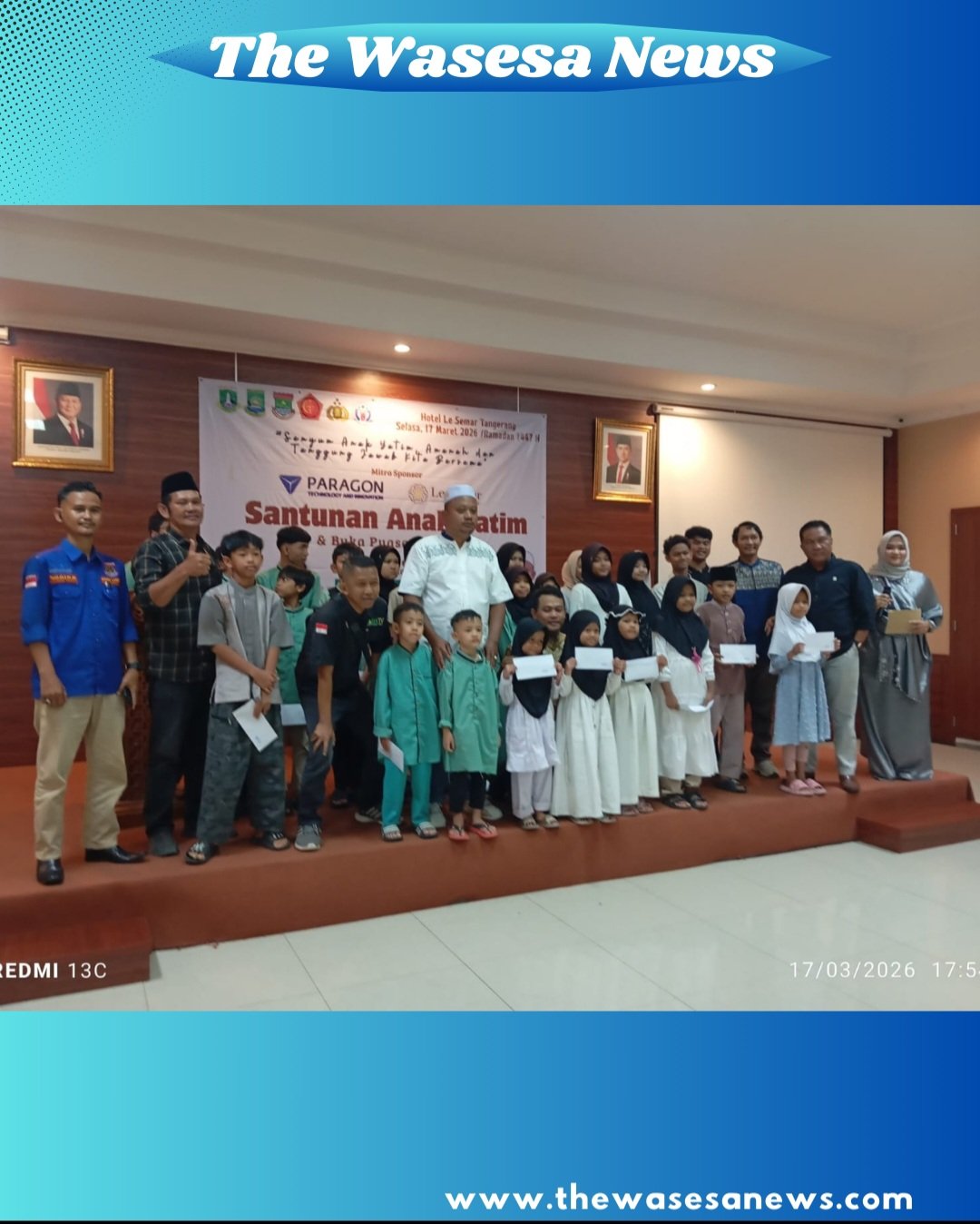 Kegiatan santunan anak yatim BaraTV di Hotel Le Semar Tangerang. - thewasesanews.com