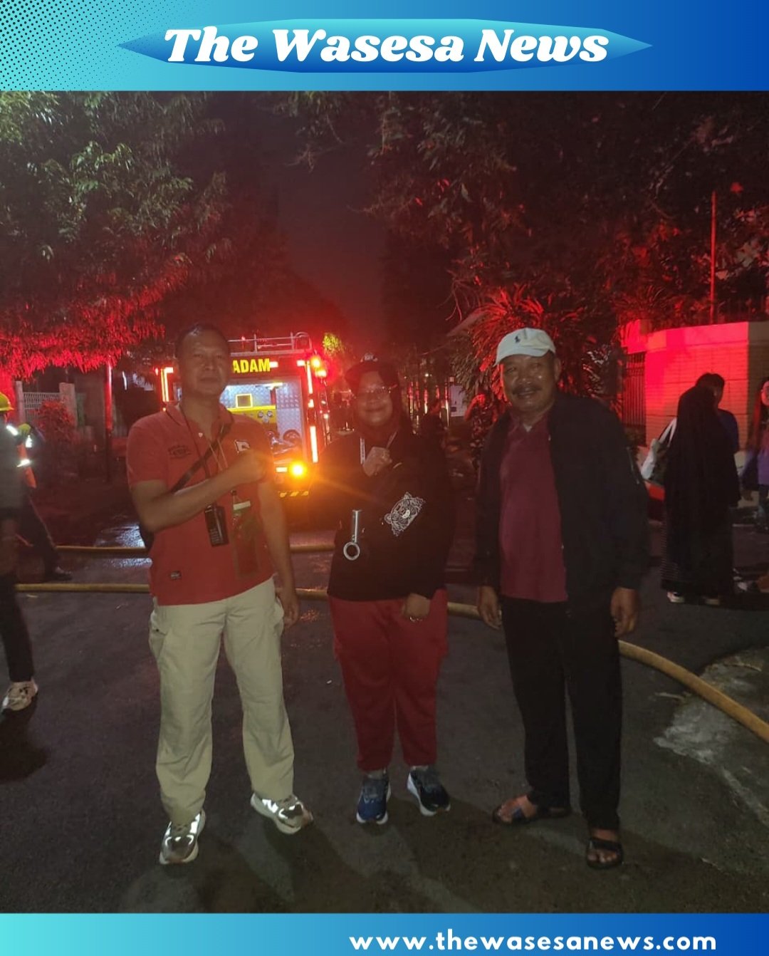 Ketua Siskomas Jatinegara Arif pantau kebakaran Cipinang Elok. - thewasesanews.com