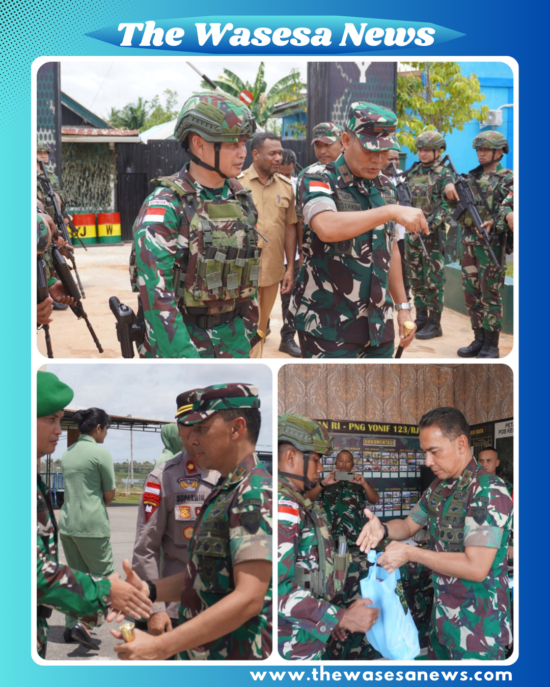 dedikasi yang ditunjukkan oleh Yonif 123/Rajawali di bawah pengawasan langsung Kodam XXIV/MT