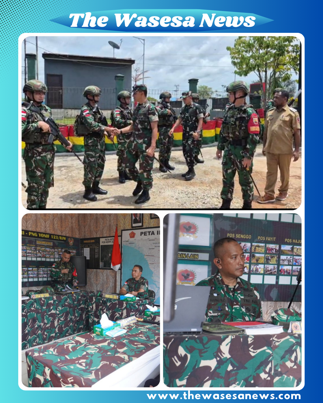 Pangdam XXIV/MT Mayjen TNI Lucky Avianto tinjau Pos Kotis Satgas Pamtas Yonif 123/Rajawali di Mappi