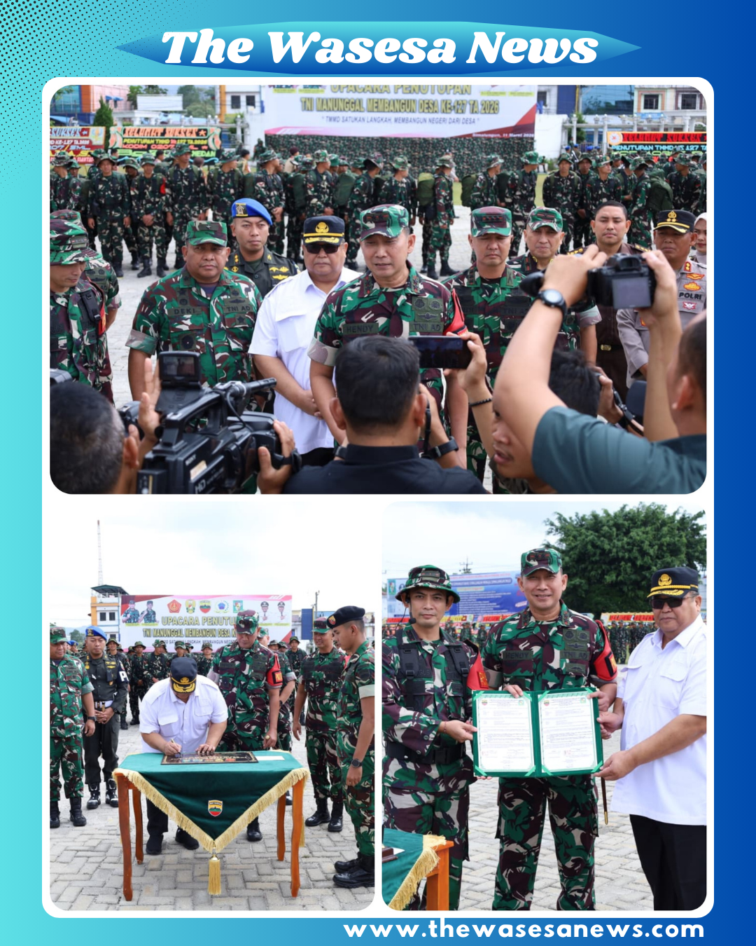 Pangdam I/BB Tutup TMMD Simalungun Prasasti