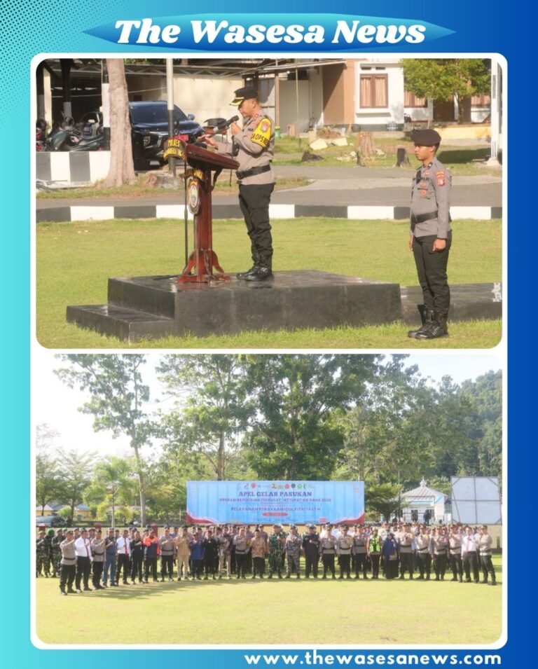 Polres Halteng Siap Amankan Mudik Melalui Apel Gelar Pasukan Ops Ketupat 2026.