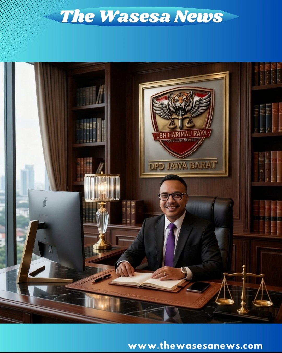 Rhomadhoni, SH., Pdt menerima mandat sebagai Ketua DPD Jawa Barat LBH Harimau Raya. - thewasesanews.com