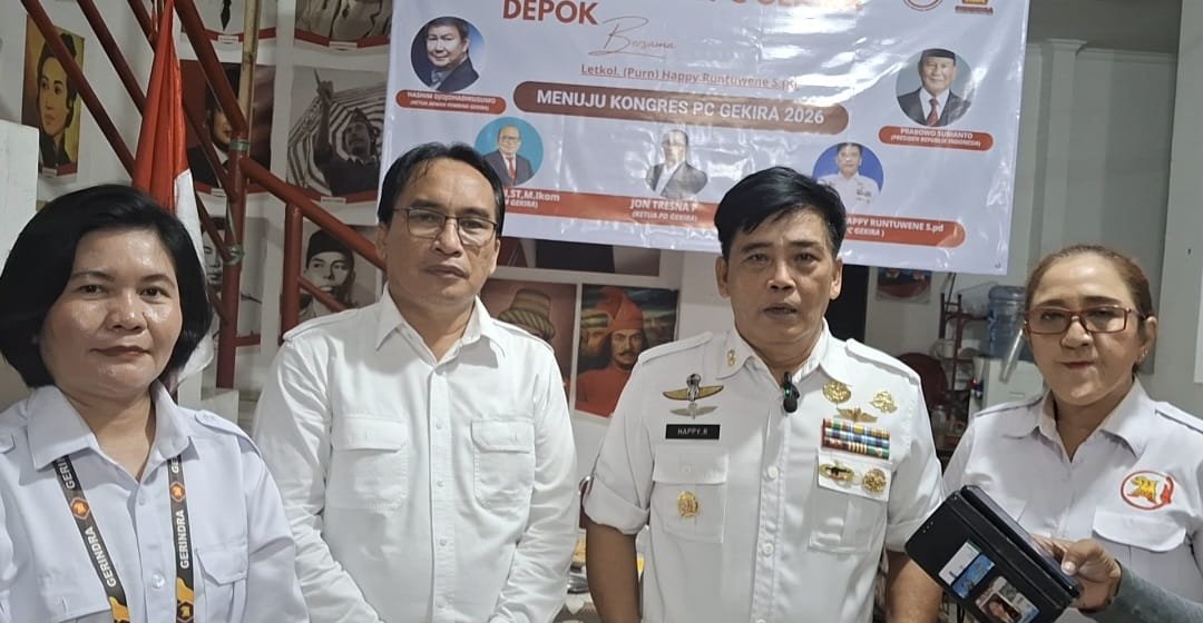 Ketua GEKIRA Kota Depok Happy Runtuwene dan pengurus tegaskan dukungan menangkan Prabowo Subianto. - thewasesanews.com
