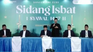 Menteri Agama Nasaruddin Umar umumkan hasil Sidang Isbat 2026. - thewasesanews.com