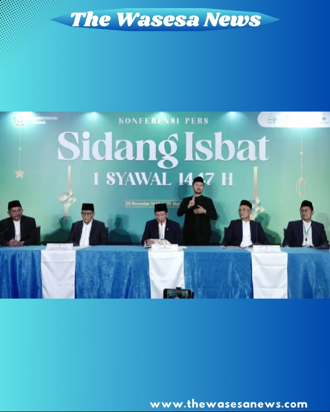 Menteri Agama Nasaruddin Umar umumkan hasil Sidang Isbat 2026. - thewasesanews.com