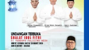 Persiapan Sholat Idul Fitri di Pendopo Falcino Weda Halmahera Tengah. - thewasesanews.com