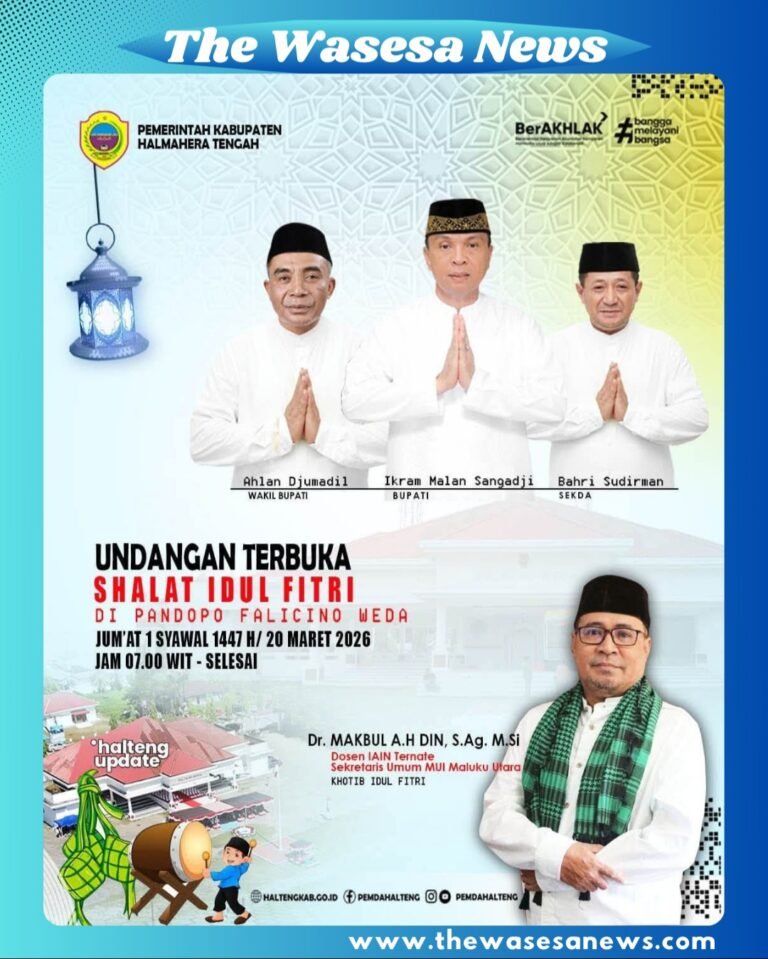 Persiapan Sholat Idul Fitri di Pendopo Falcino Weda Halmahera Tengah. - thewasesanews.com