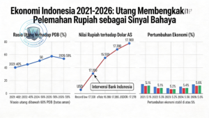 Ekonomi Indonesia Tertekan: Utang dan Rupiah Sinyal Bahaya. - thewasesanews.com