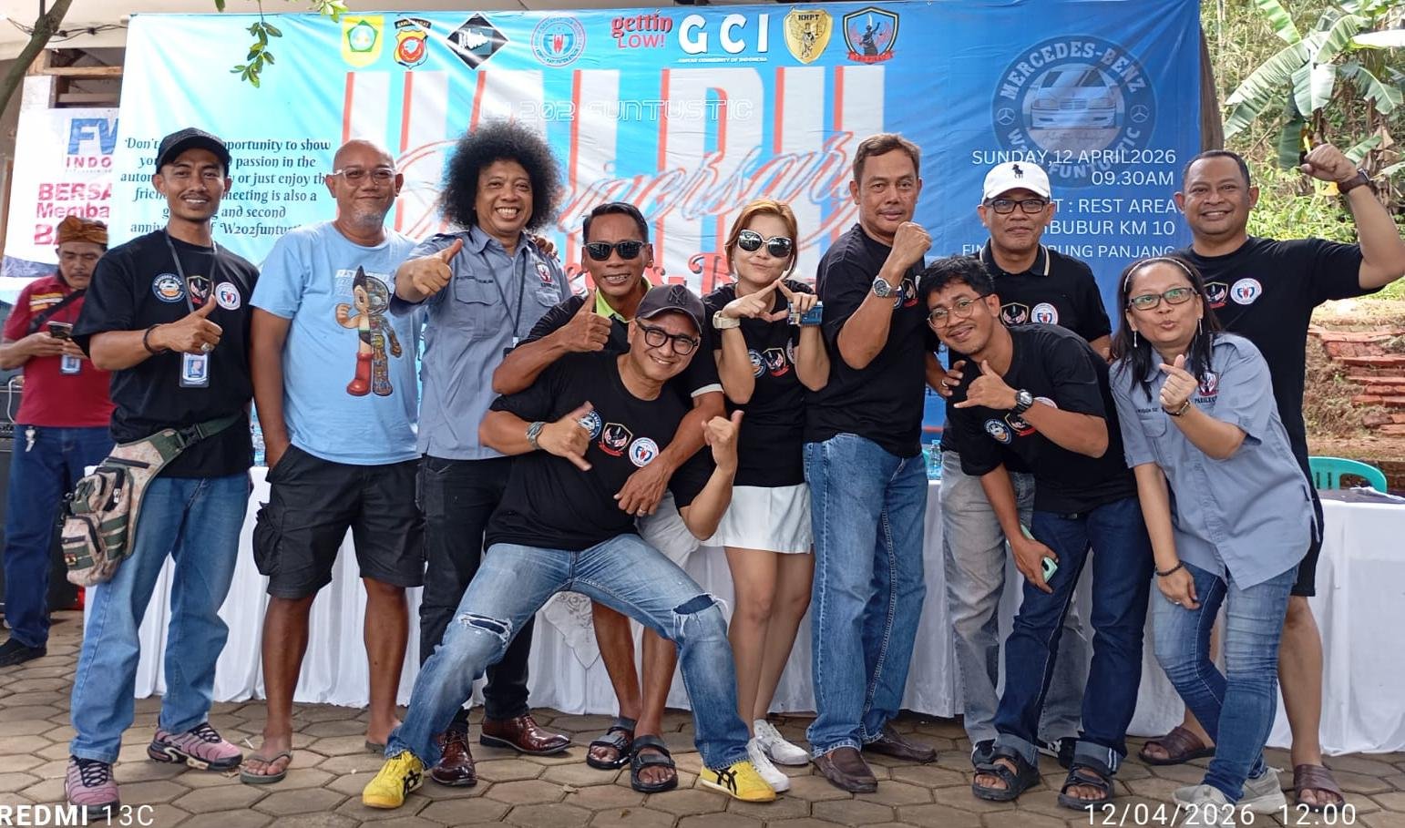 Suasana akrab Halal Bihalal FWJI Bogor Raya LBH Pisau bersama Camat dan Kapolsek Parung Panjang dalam rangka Anniversary Mercy W202. - thewasesanews.com