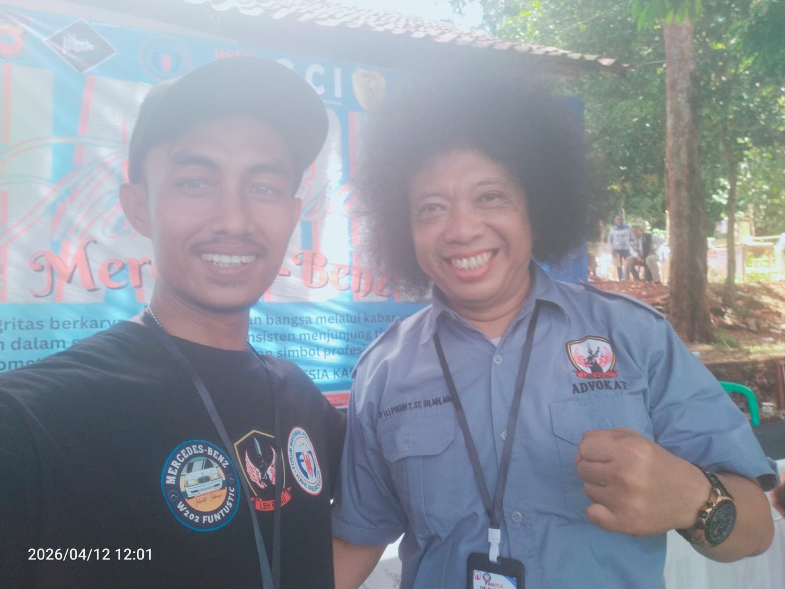 Suasana akrab Halal Bihalal FWJI Bogor Raya LBH Pisau bersama Camat dan Kapolsek Parung Panjang dalam rangka Anniversary Mercy W202. - thewasesanews.com