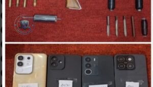 Tim Opsnal Polsek Jatiuwung dan Polres Metro Tangerang Kota amankan senjata api rakitan dan peluru dari empat pelaku curanmor asal Lampung. - thewasedsnews.com