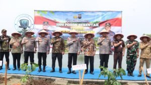 Kapolda Banten Irjen Pol Hengki melaksanakan groundbreaking Jembatan Merah Putih Presisi di Pasar Kemis Tangerang. - thewasesanews.com