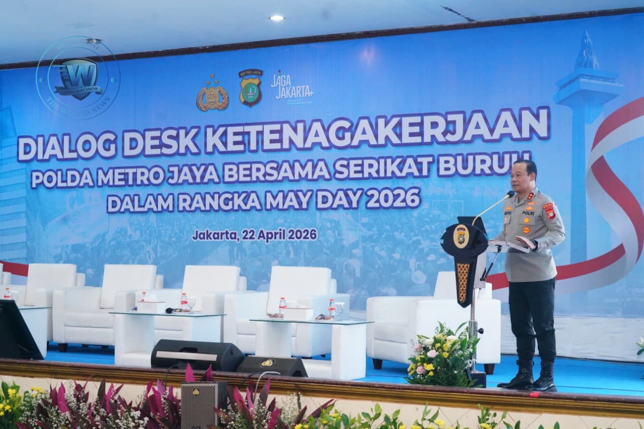 Kapolda Metro Jaya Irjen Pol. Asep Edi Suheri saat memberikan arahan dalam Dialog Desk Ketenagakerjaan bersama serikat buruh di BPMJ. - thewasessnews.com