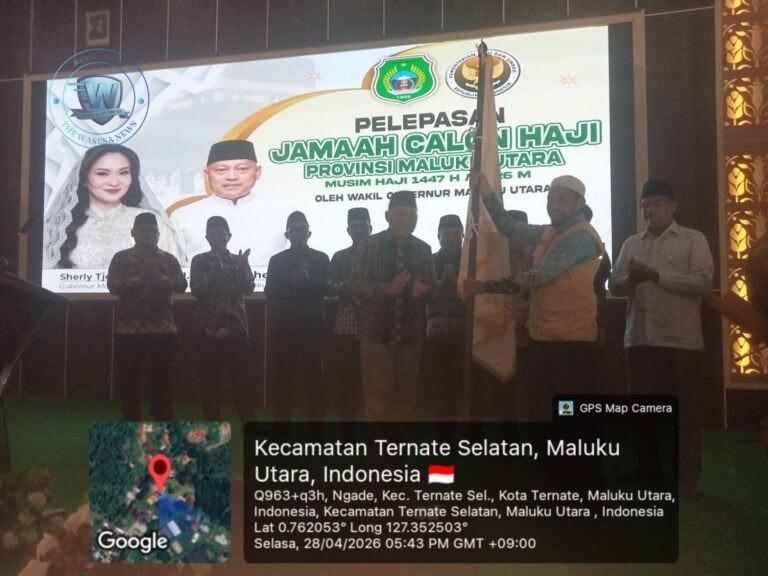 Pelepasan Jamaah Haji Maluku Utara 2026 Wagub Al Yasin Ali Lepas 785 Calon Haji ke Makassar. - thewasesanews.com