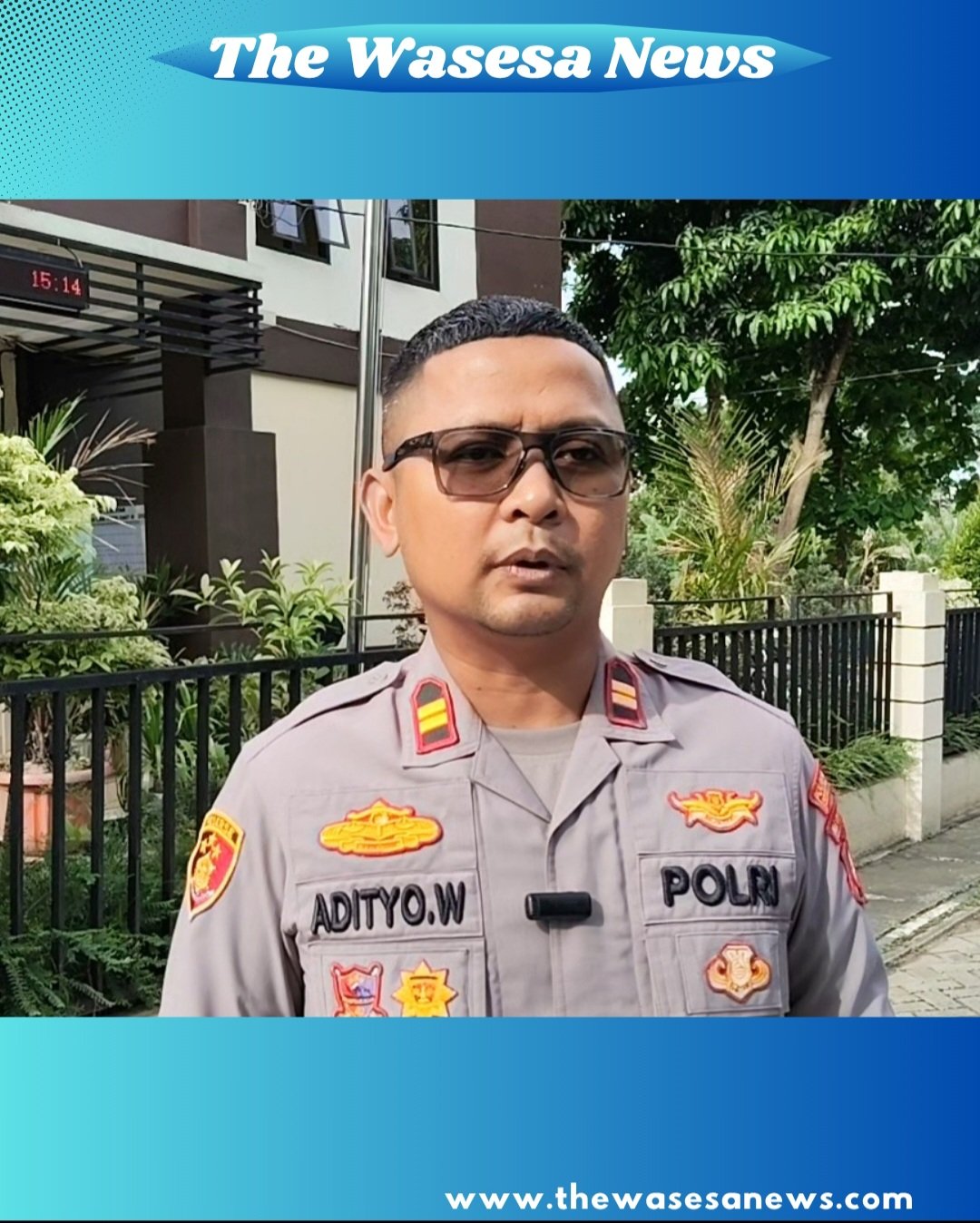 Kapolsek Pinang IptuAdityo Wijanarko saat memberikan keterangan kepada media. - thewasesanews.com