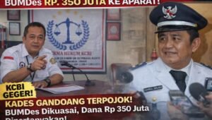 Dokumen laporan LSM KCBI terkait dugaan penyimpangan dana BUMDes Gandoang Bogor sebesar 350 juta rupiah. - thewasesanews.com