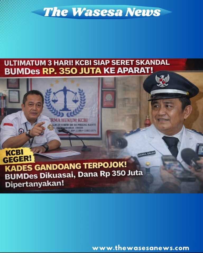 Dokumen laporan LSM KCBI terkait dugaan penyimpangan dana BUMDes Gandoang Bogor sebesar 350 juta rupiah. - thewasesanews.com