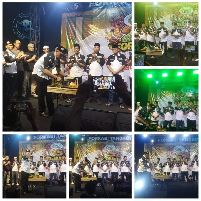 Suasana peringatan HUT ke-25 Forkabi di Alun-alun Ciledug yang dihadiri PLT Ketua DPD Forkabi Kota Tangerang Haji Dadang dan Camat Ciledug. - thewasesanews.com
