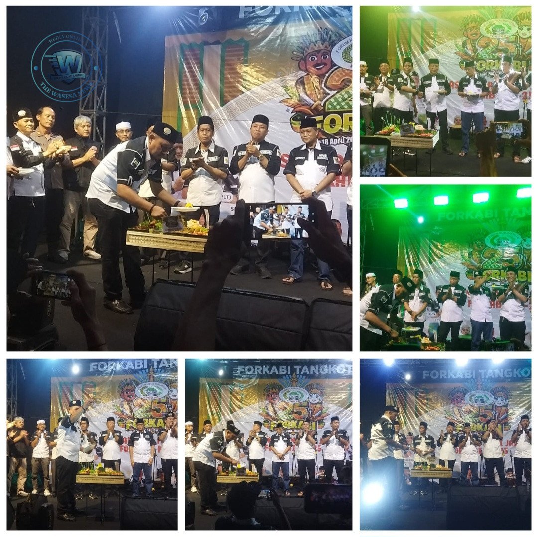 Suasana peringatan HUT ke-25 Forkabi di Alun-alun Ciledug yang dihadiri PLT Ketua DPD Forkabi Kota Tangerang Haji Dadang dan Camat Ciledug. - thewasesanews.com