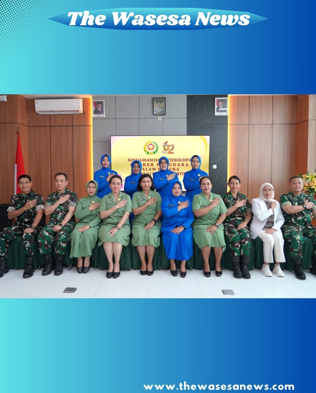 Ketua Dharma Pertiwi Daerah P, Ny. Mevi Christian Tehuteru, saat meninjau kegiatan Kesadaran Kanker Payudara Dharma Pertiwi di RS TK.III J.A. Dimara pada 9 April 2026. - thewasesanews.com