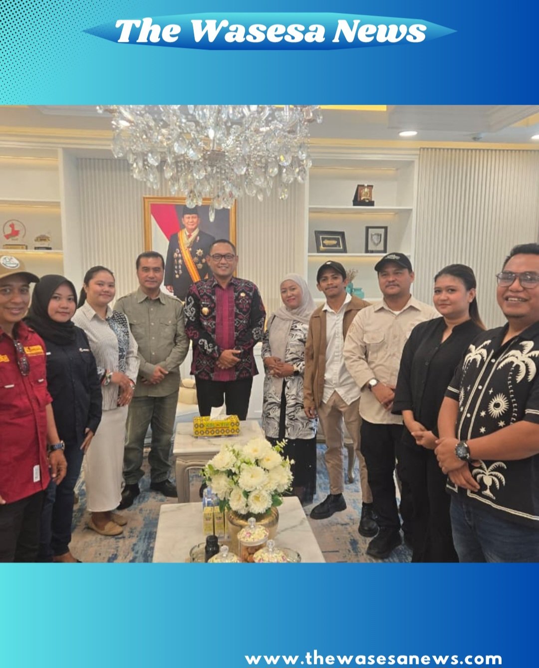 Momen Wakil Gubernur Kaltim Seno Aji saat menerima kunjungan pengurus PJI Kaltim di Kantor Gubernur guna membahas peningkatan kualitas jurnalisme melalui sertifikasi kompetensi pada 9 April 2026. - thewasesanews.com