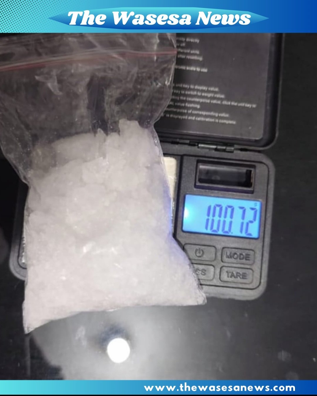 Anggota jajaran Polsek Ciledug saat mengamankan barang bukti sabu seberat 100 gram hasil pengungkapan transaksi narkotika modus mapping di Karang Tengah. - thewasesanews.com