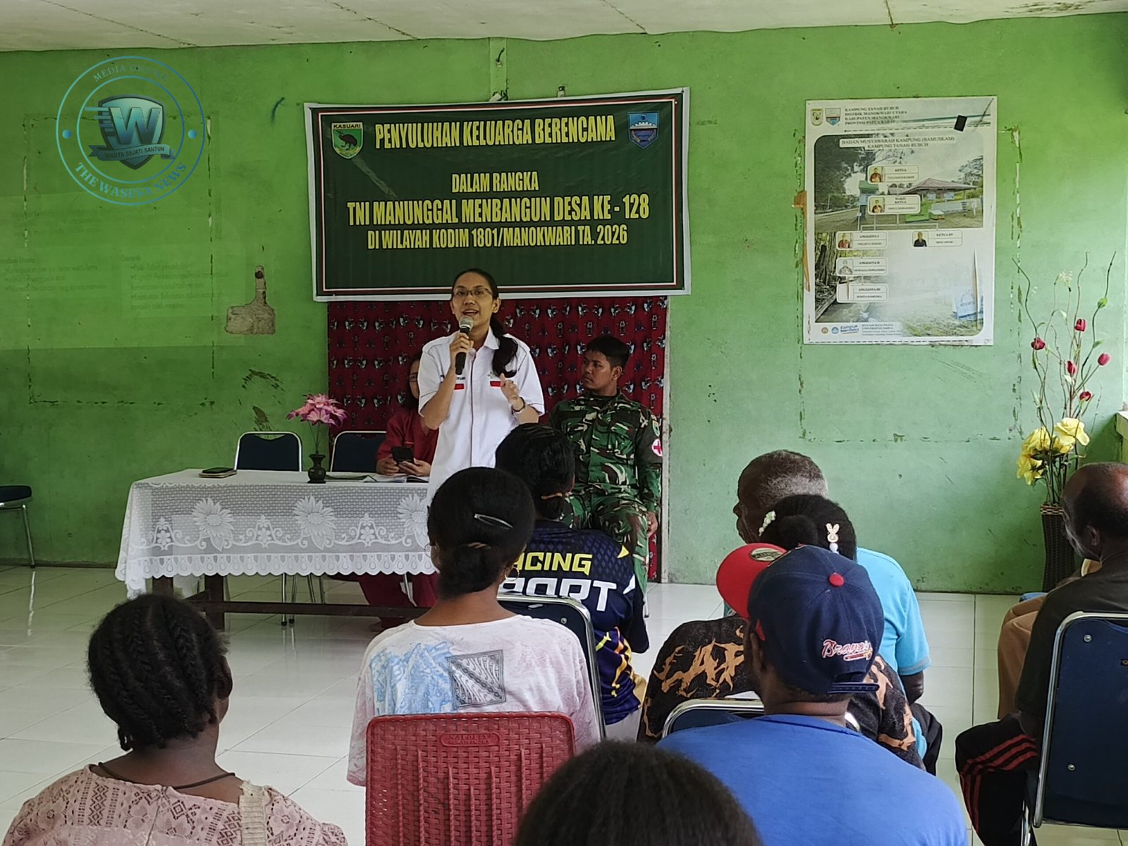 TMMD Ke-128 Kodim 1801/Manokwari Gelar Penyuluhan KB Sehat. - thewasesanews.com