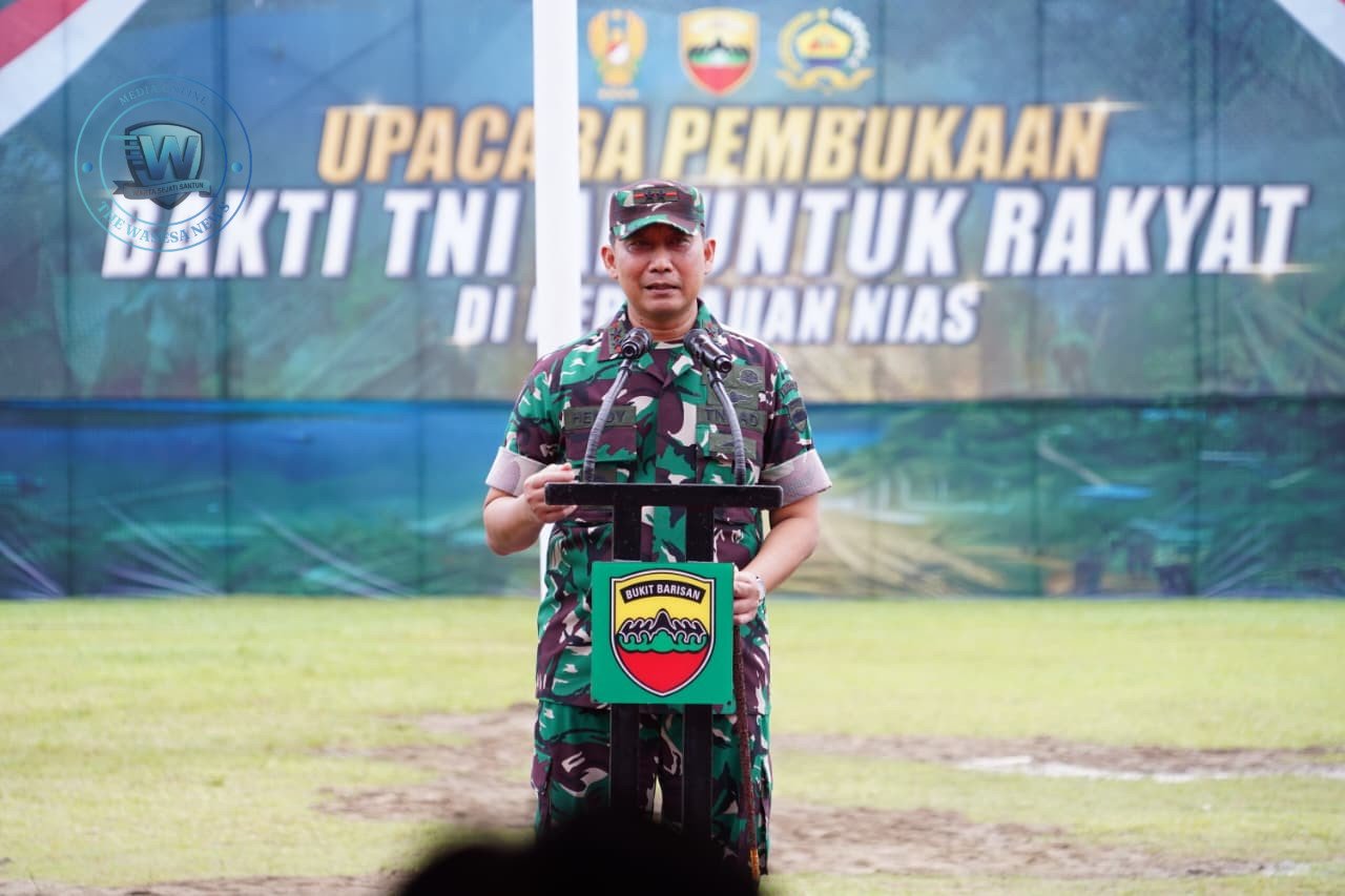 Pangdam I Bukit Barisan Buka Bakti TNI AD 2026 di Kepulauan Nias. - thewasesanews.com