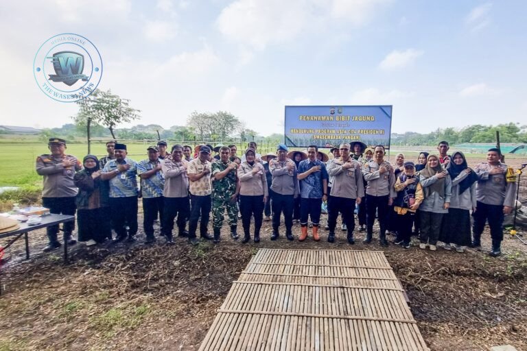 Polres Metro Tangerang Kota Tanam Jagung Pipil di Batuceper. - thewasesanews.com