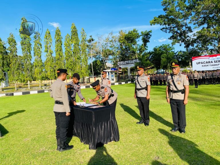 Kapolres Halmahera Tengah Pimpin Sertijab Kasat Samapta & Kapolsek. - thewasesanews.com