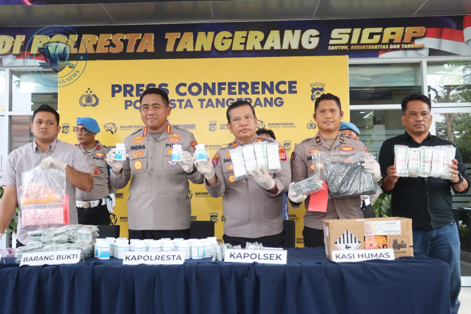 Polresta Tangerang Sita 37 Ribu Obat Keras Tramadol dan Hexymer. - thewasesanews.com