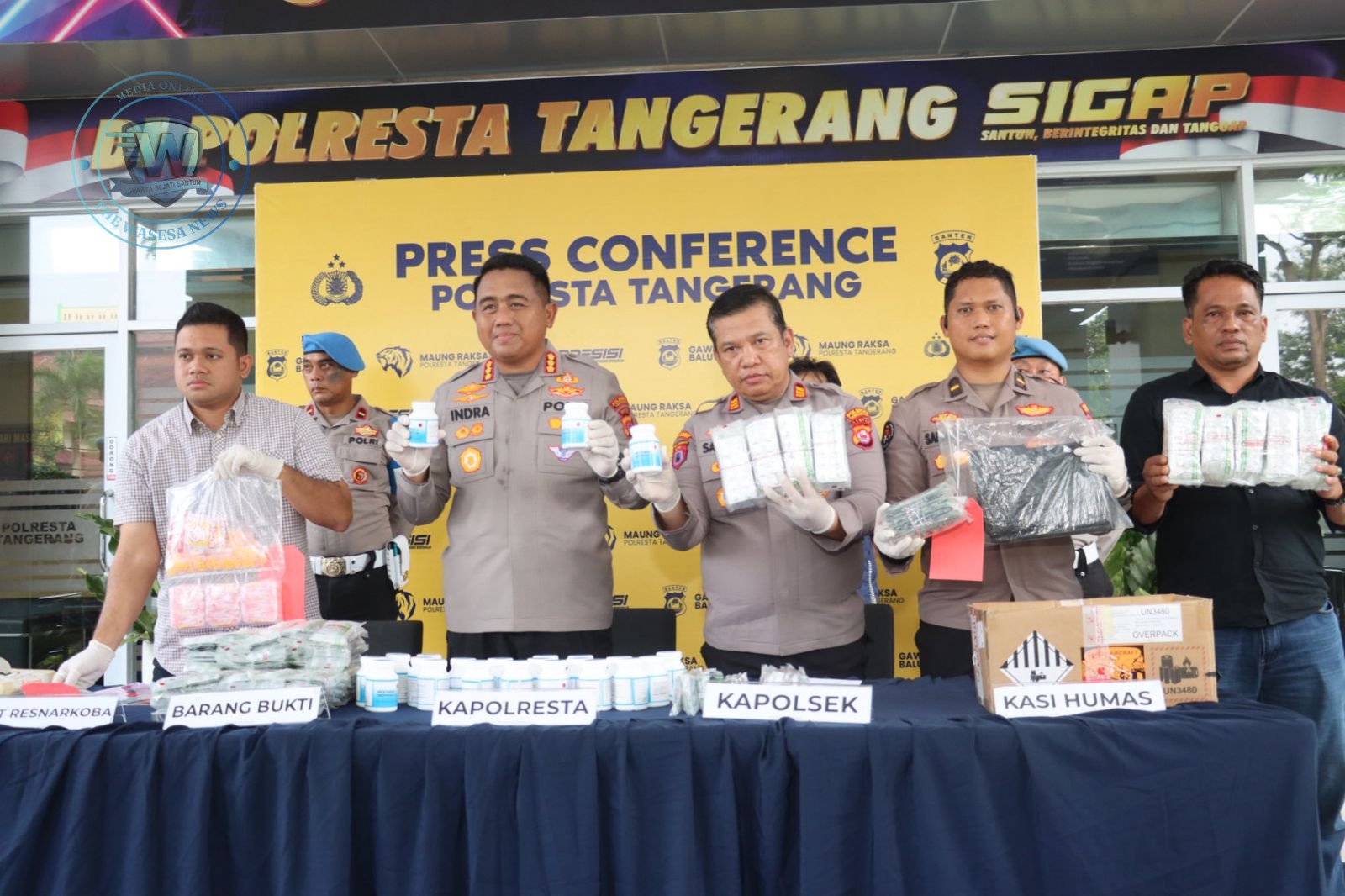 Polresta Tangerang Sita 37 Ribu Obat Keras Tramadol dan Hexymer. - thewasesanews.com