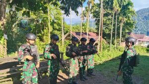 Satgas Yonif 410 Alugoro Gelar Senam Gembira di SD Inpres Kiruru Papua. - thewasesanews.com