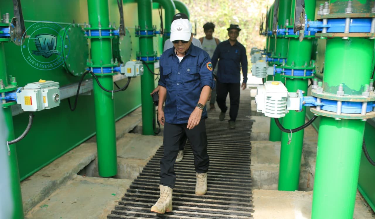 Bupati Halmahera Tengah Uji Coba WTP Fidi Jaya: Solusi Air Bersih. - thewasesanews.com