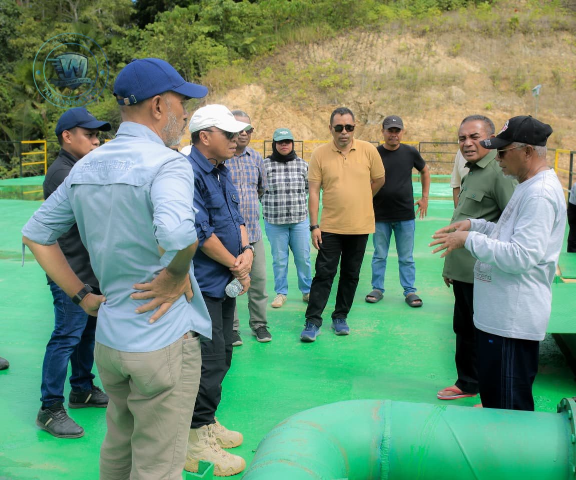 Bupati Halmahera Tengah Uji Coba WTP Fidi Jaya: Solusi Air Bersih. - thewasesanews.com